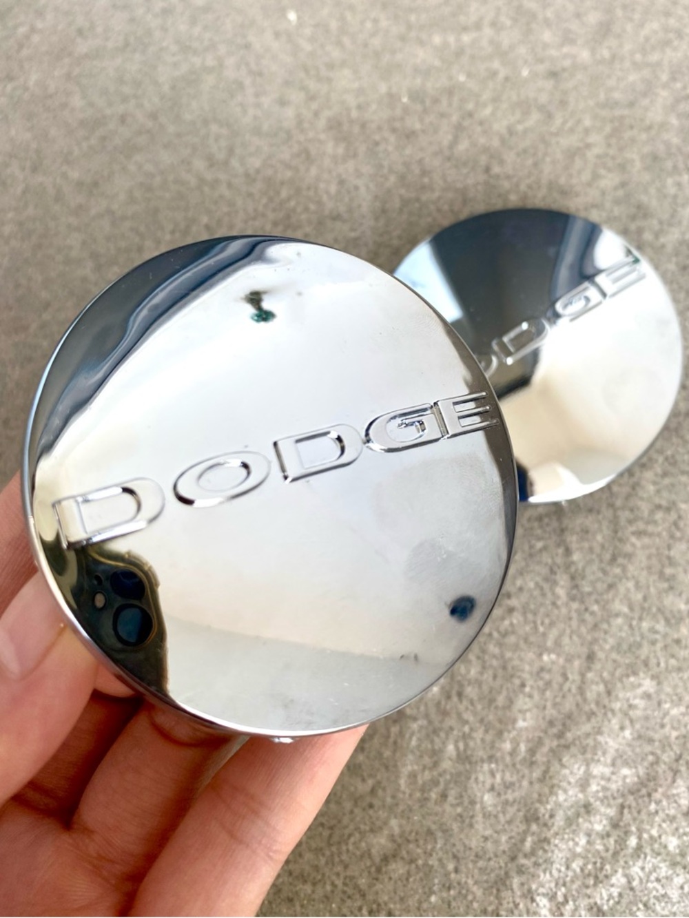 2PCS Silver Wheel Center Hub Caps Chrome Style Snap On Replacement Set